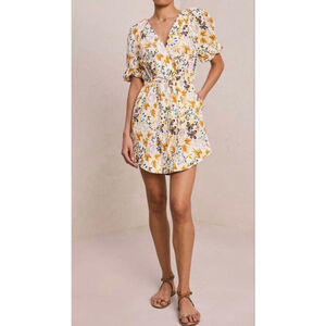 Women's A.L.C. Mia dress White Orange Floral Mini Dress Size 4